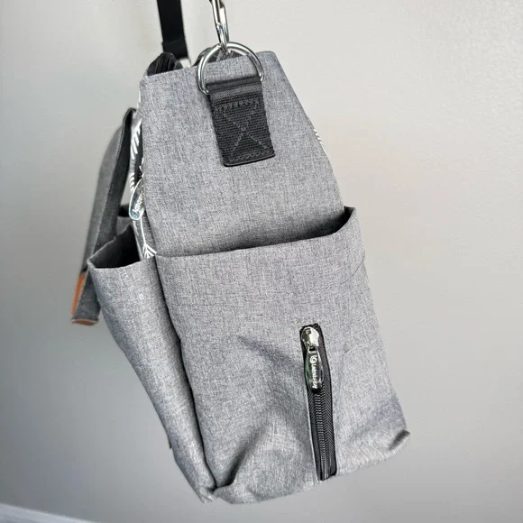 Leke Baby Gray Diaper Bag Tote - Picture 6 of 17